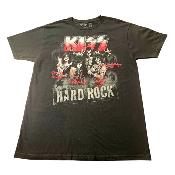 KISS Hard Rock Cafe Sig. Series 32 Denver Rock Band 2014 T Shirt Black L - Picture 4 of 5